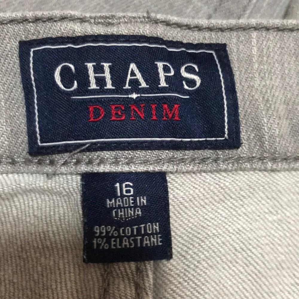 Chaps Gray Straight Leg Jeans Size 16 - Picture 5 of 7
